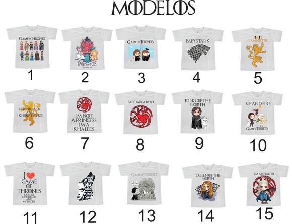 Camiseta Game Of Thrones Infantil - Escolha seu modelo