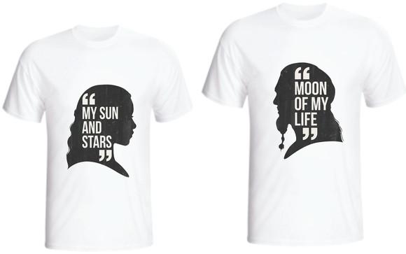 Camiseta Khal Drogo E Daenerys Targaryen - Kit C/02