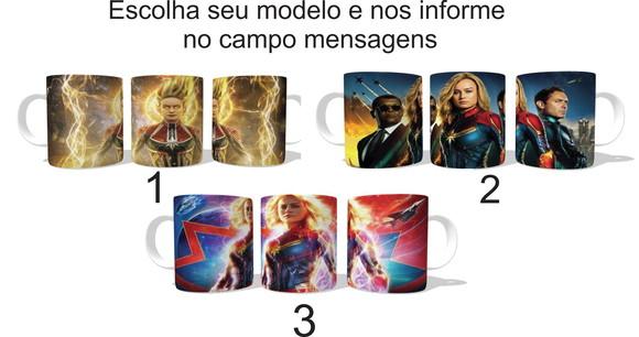 Caneca Capitã Marvel - escolha seu Modelo