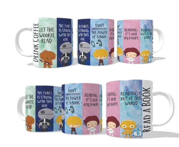 Caneca Read a Book, Drink a Coffee - Star Wars