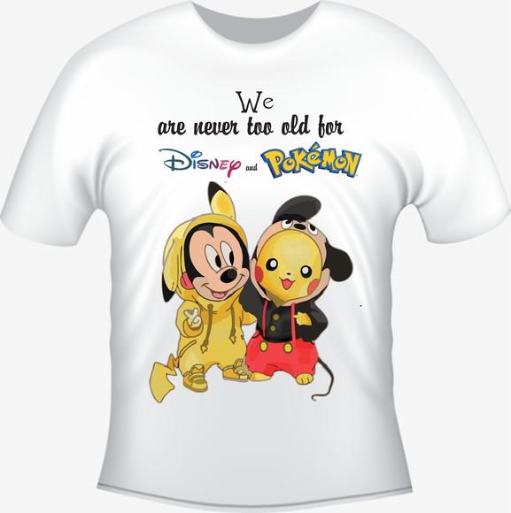 Camiseta Mickey E P.i.k.a.c.h.u