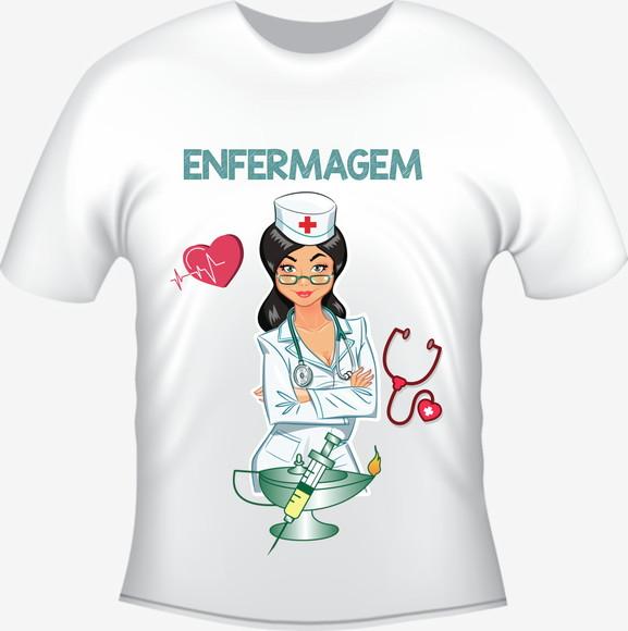 Camiseta Profissão Curso Enfermagem - Enfermeira