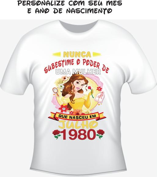 Camiseta Nunca Subestime Belle - Bela e a Fera - Personalize