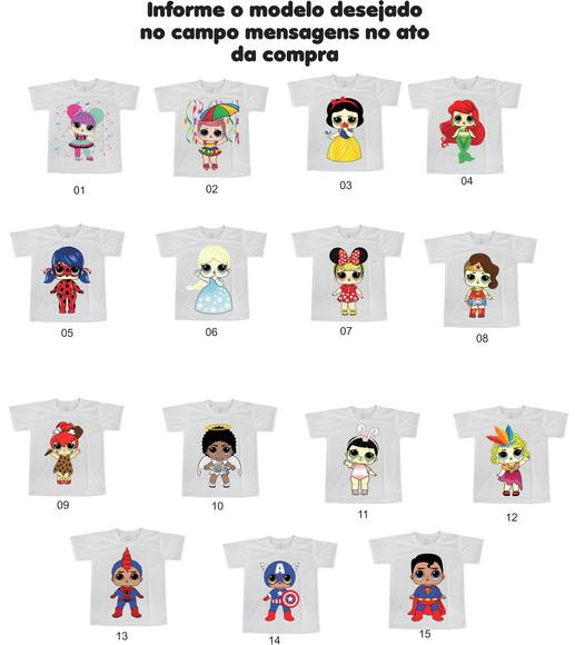 Camiseta L.O.L Surprise Adulto Infantil Personagens