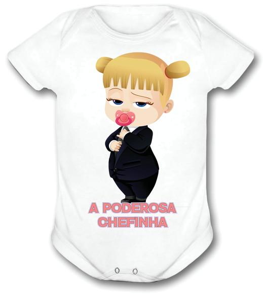 Body Para Bebê Poderosa Chefinha Personalizável Com Nome