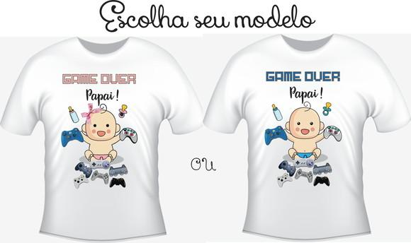Camiseta Gamer Over Papai - Escolha seu modelo