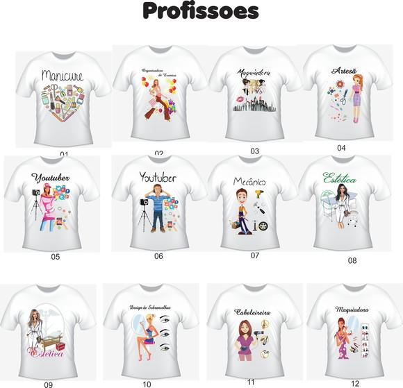 Camiseta Profissões - Cursos - Escolha a sua