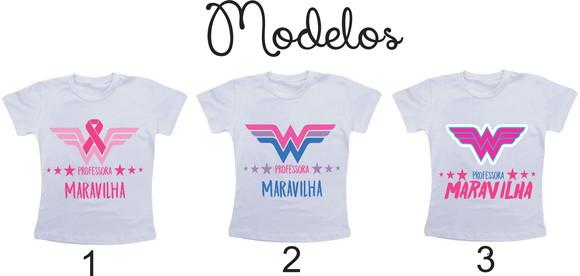 Camiseta Profissões - Professora Maravilha - Escolha a sua