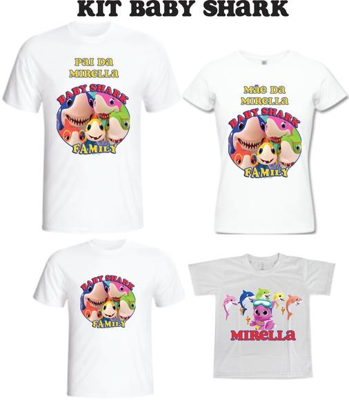 Camiseta BABY S.H.A.R.K Kit /04 camisetas - Personalizada