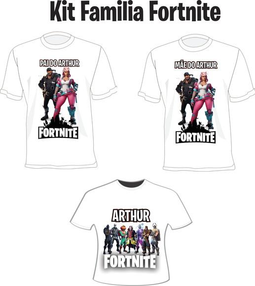 Camiseta Fo.r.t.n.i.t.e Kit /03 camisetas - Personalizada