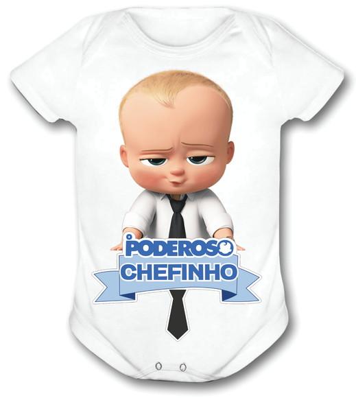 Body Para Bebê Poderoso Chefinho Personalizável Com Nome