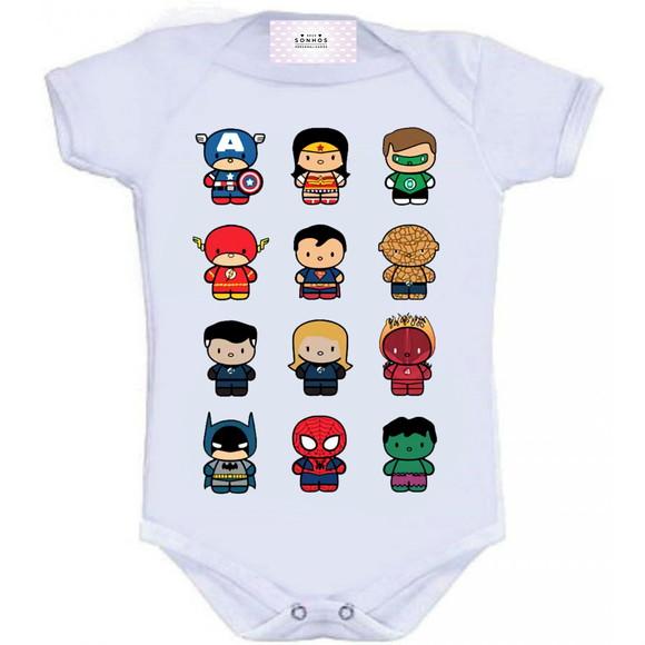Body para Bebê Baby Heróis Hello Style