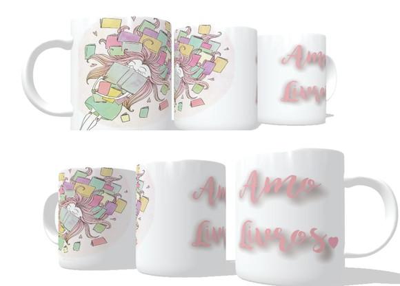 Caneca Amo Livros