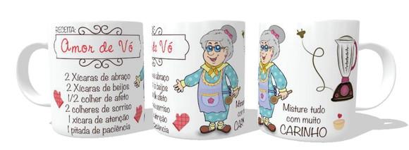 Caneca Amor de Vó - Vovó - Avó