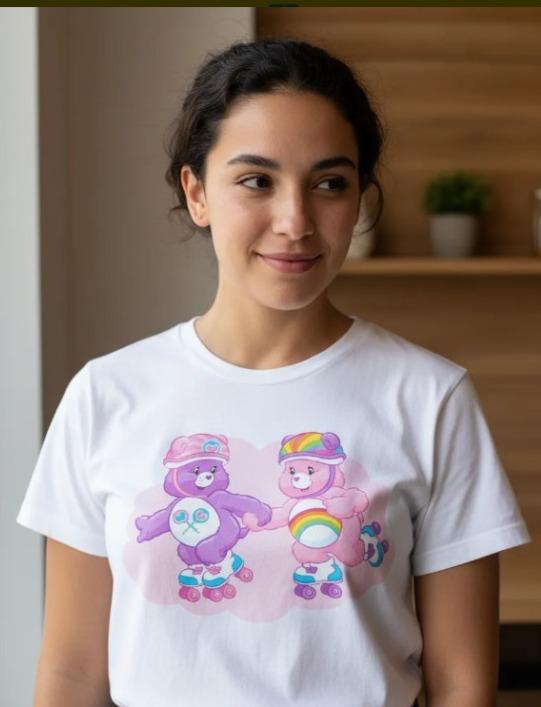 Camiseta Ursinhos Carinhosos de Patins