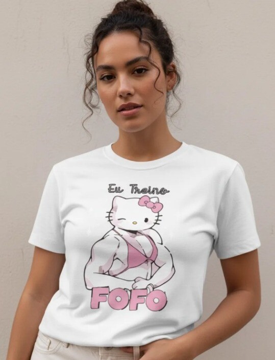 Camiseta Eu Treino Fofo Hk