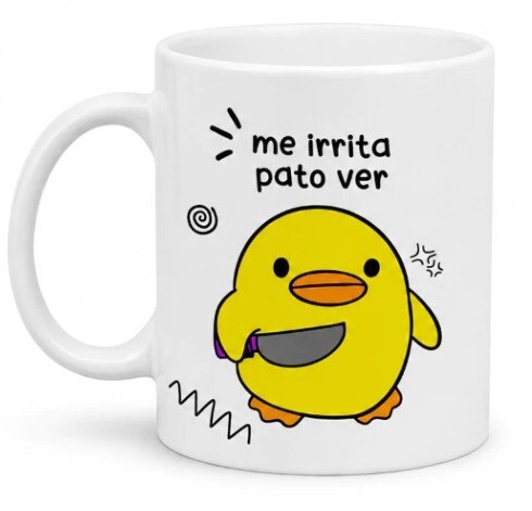 Caneca Me Irrita Pato Ver Psicopato Divertida Presente