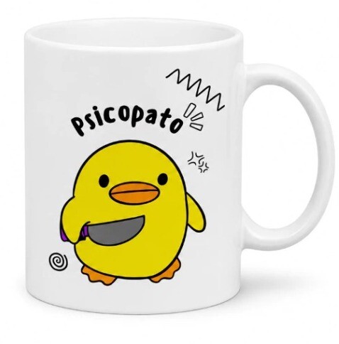Caneca Me Irrita Pato Ver Psicopato Divertida Presente