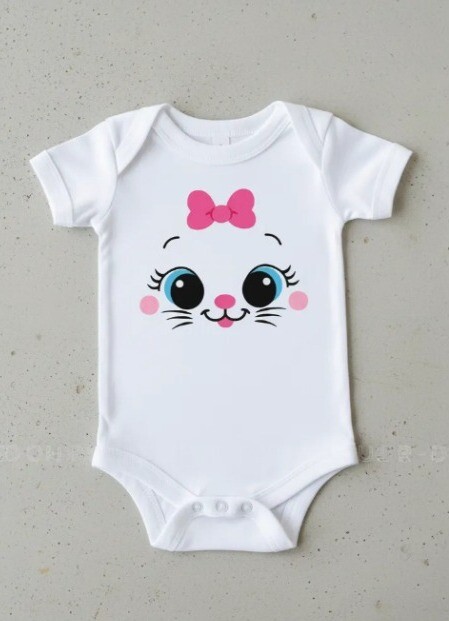 Body Para Bebê Gatinha Marie Menina