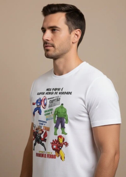 Camiseta Meu Papai É Um Herói Presente Para Os Pais