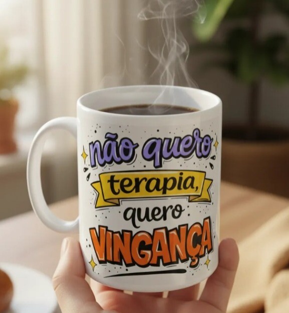 Caneca Não Quero Terapia Quero Vingança