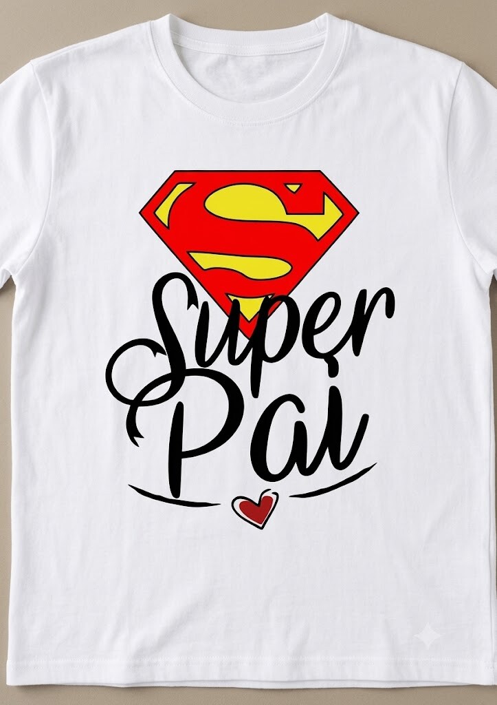 Camiseta Eu Tenho Um Super Pai Kit Com 02 Camisetas