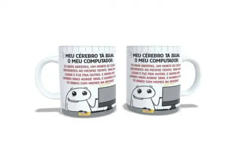 Caneca Cerebro Igual ao Computador Flork Bugado