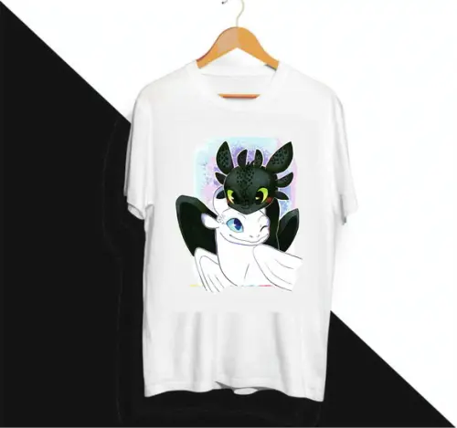 Camiseta Como Treinar Seu Dragão - Banguela e Furia da Noite