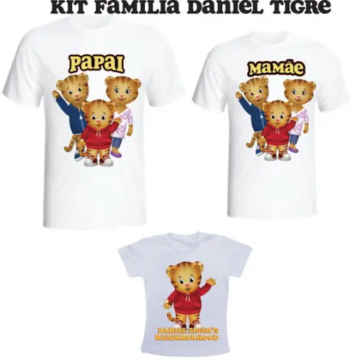 Camiseta Daniel Tigre Kit /03 - Personalizada
