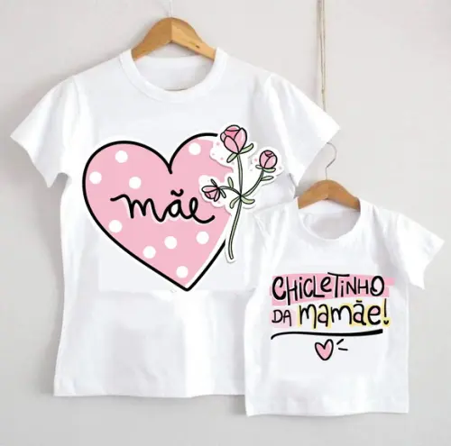 Camiseta Chicletinho da Mamãe - Filha - Kit C/02