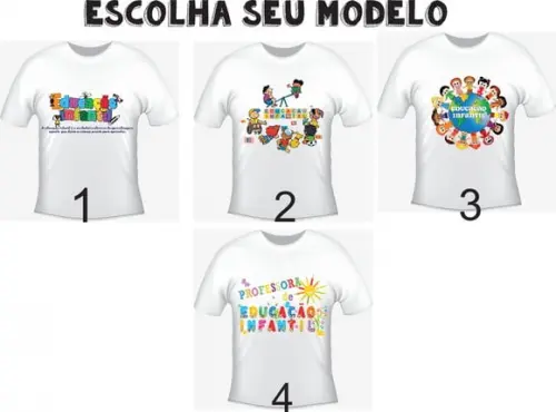 Camiseta Educação infantil - Escolha seu Modelo