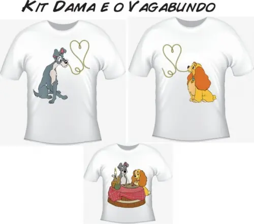 Camiseta Kit Festa a Dama e o Vagabundo C/03