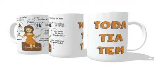 Caneca Toda Tia Tem - Presente para a Sua Tia Titia - Dinda