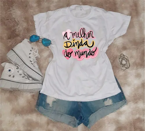Camiseta Melhor Dinda do Mundo - Madrinha