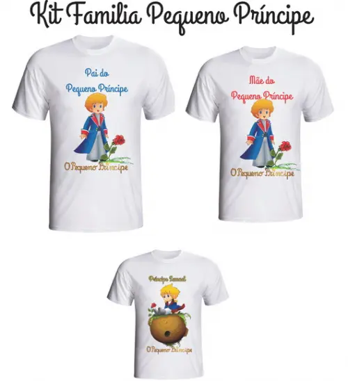 Camiseta Pequeno Príncipe - Kit Com 03 Camisetas