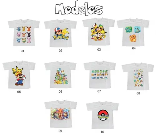 Camiseta Infantil Adulto P.o.k.e.m.o.n - Escolha Seu Modelo
