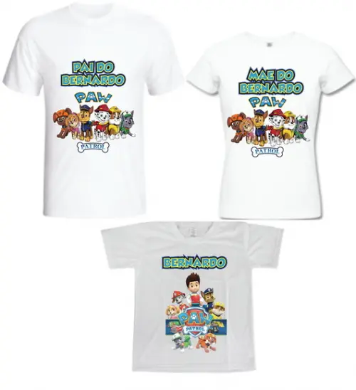 Camiseta Patrulha C.A.N.I.N.A Kit /03 - Personalizada