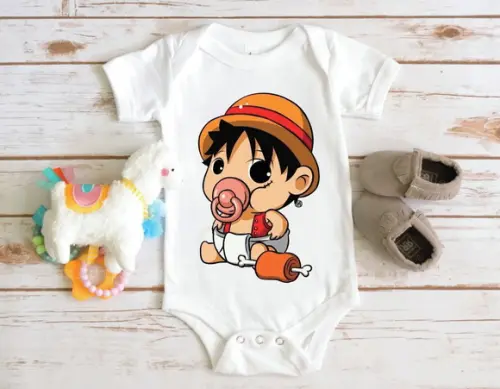 Body para Bebê - Baby Luffy One Piece