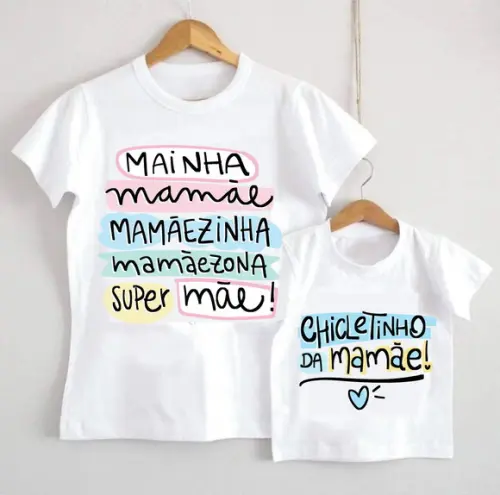 Camiseta Chicletinho da Mamãe - Filho - Kit C/02