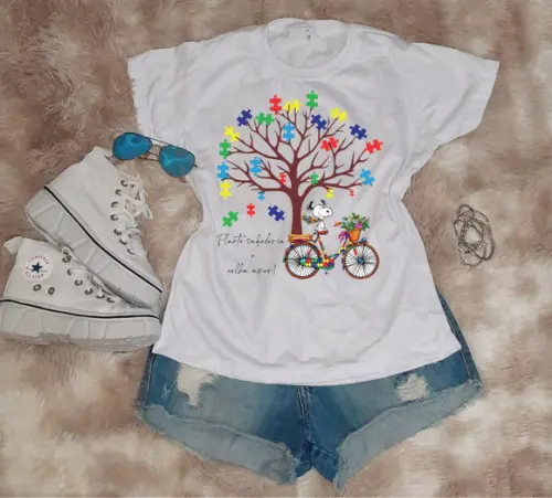Camiseta Autismo Plante Sabedoria Colha Amor