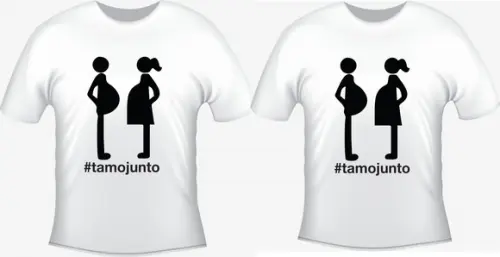 Camiseta Grávidos - Tamo Junto - Kit C/2 Camisetas