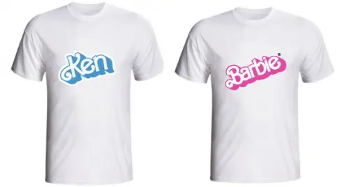 Camiseta Barbie ou Ken - Escolha Seu Modelo