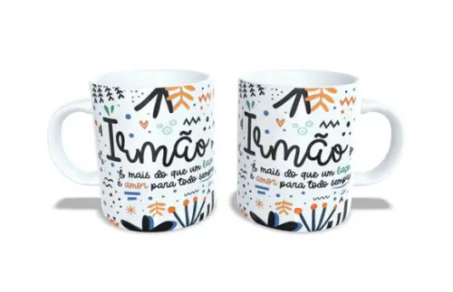 Caneca Irmão ou Irmã e Mais Que Um Laço