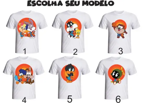 Camiseta Looney Tunes Space Jam 2 Escolha Eu Modelo