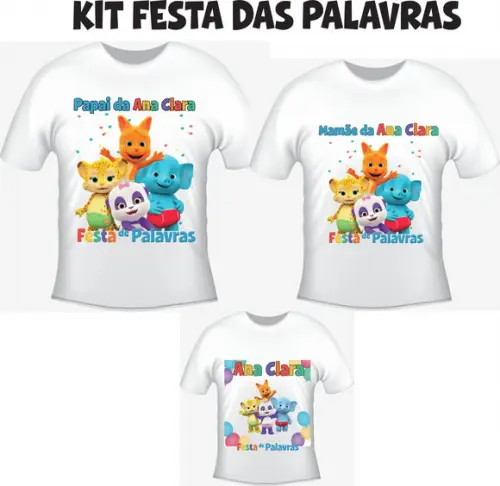 Camiseta Festa das Palavras Kit /03 camisetas - Personalize