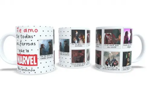 Caneca Te Amo do Jeito Que a M.a.r.v.e.l Ensinou