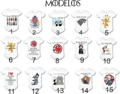 Body Para Bebê Game Of Thrones - Escolha Seu Modelo