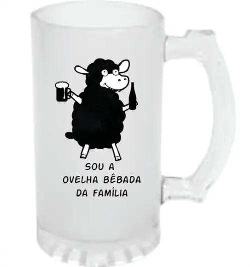Caneca de Chopp Ovelha Bêbada da Família