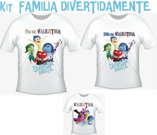 Camiseta Divertidamente Inside Out Kit /03 - Festa