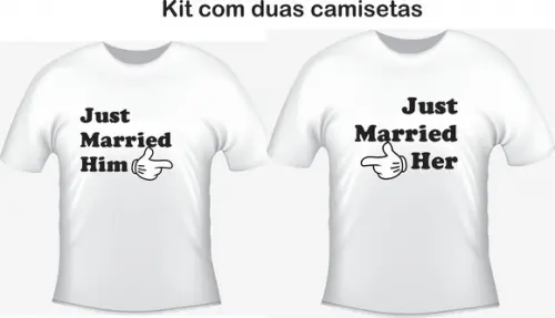 Camiseta Casados Recém Casados Kit C/02